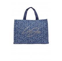 LIU JO SOFT TOTE DENIM ANIMALIER ΤΣΑΝΤΑ ΓΥΝΑΙΚΕΙΑ BLUΕ DENIM