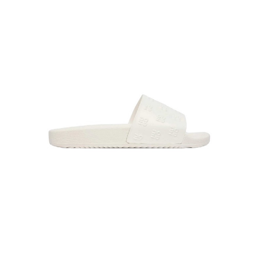 HUGO BOSS TIMEIN SLID MNG SANDALS ΠΑΝΤΟΦΛΑ ΓΥΝΑΙΚΕΙΑ WHITE
