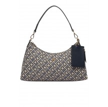TOMMY HILFIGER ICON SHOULDER BAG JACQUARD ΤΣΑΝΤΑ ΓΥΝΑΙΚΕΙΑ NAVY/ECRU
