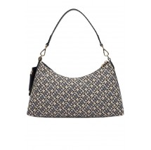 TOMMY HILFIGER ICON SHOULDER BAG JACQUARD ΤΣΑΝΤΑ ΓΥΝΑΙΚΕΙΑ NAVY/ECRU