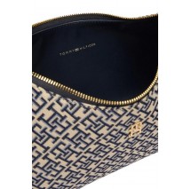 TOMMY HILFIGER ICON SHOULDER BAG JACQUARD ΤΣΑΝΤΑ ΓΥΝΑΙΚΕΙΑ NAVY/ECRU