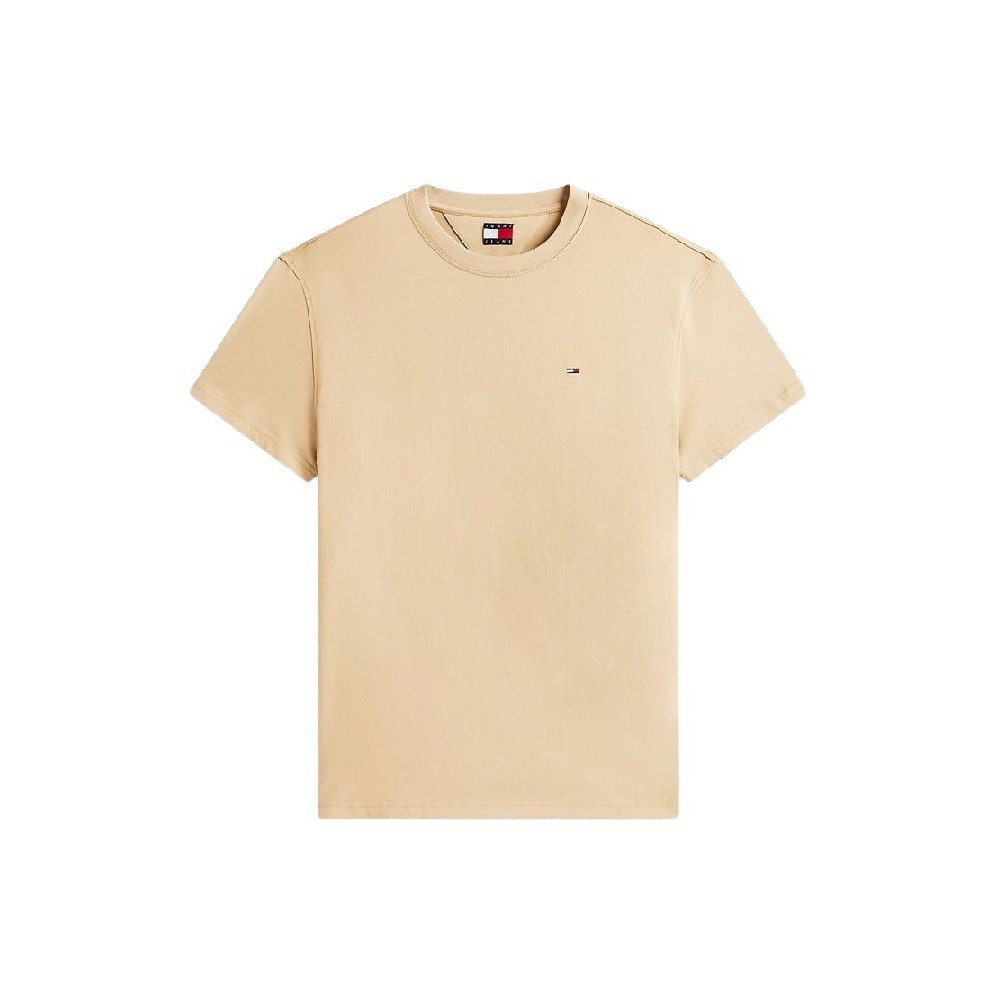 TOMMY JEANS REG SFLAG T-SHIRT ΜΠΛΟΥΖΑ ΑΝΔΡΙΚΗ BEIGE