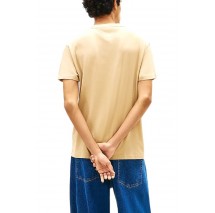 TOMMY JEANS REG SFLAG T-SHIRT ΜΠΛΟΥΖΑ ΑΝΔΡΙΚΗ BEIGE