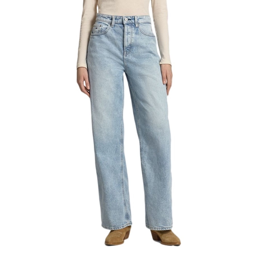 TOMMY JEANS CLAIRE HR WD CARP CBF BJA110 ΤΖΙΝ ΠΑΝΤΕΛΟΝΙ ΓΥΝΑΙΚΕΙΟ DENIM LIGHT