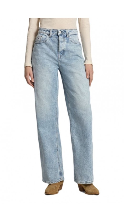 TOMMY JEANS CLAIRE HR WD CARP CBF BJA110 ΤΖΙΝ ΠΑΝΤΕΛΟΝΙ ΓΥΝΑΙΚΕΙΟ DENIM LIGHT
