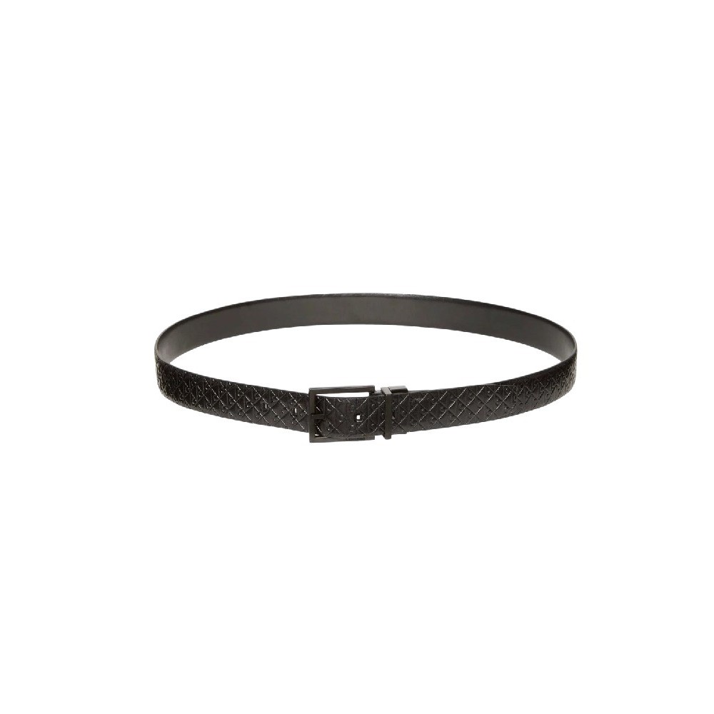 CALVIN KLEIN SQUARE BUCKLE SMOOTH W/ AOP 32MM ΖΩΝΗ ΑΝΔΡΙΚΗ BLACK/BLACK