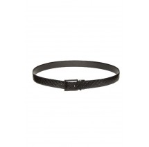 CALVIN KLEIN SQUARE BUCKLE SMOOTH W/ AOP 32MM ΖΩΝΗ ΑΝΔΡΙΚΗ BLACK/BLACK