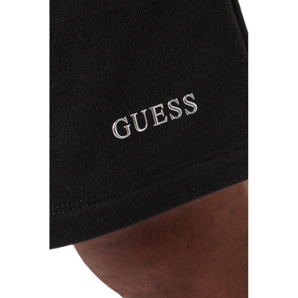 GUESS COTTON-POLY RECYCLED UNBRUSHED ΒΕΡΜΟΥΔΑ ΑΝΔΡΙΚΗ BLACK