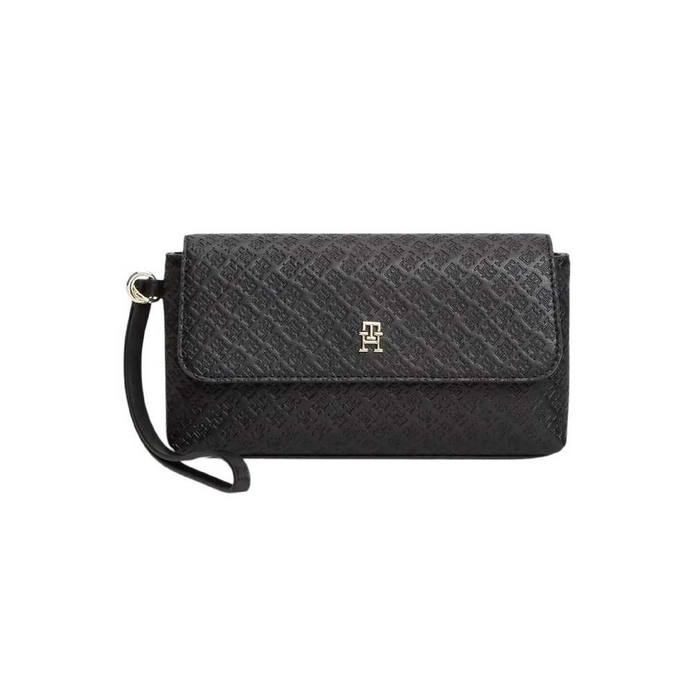 TOMMY HILFIGER ICON DAILY POUCH MONO ΤΣΑΝΤΑ ΓΥΝΑΙΚΕΙΑ BLACK