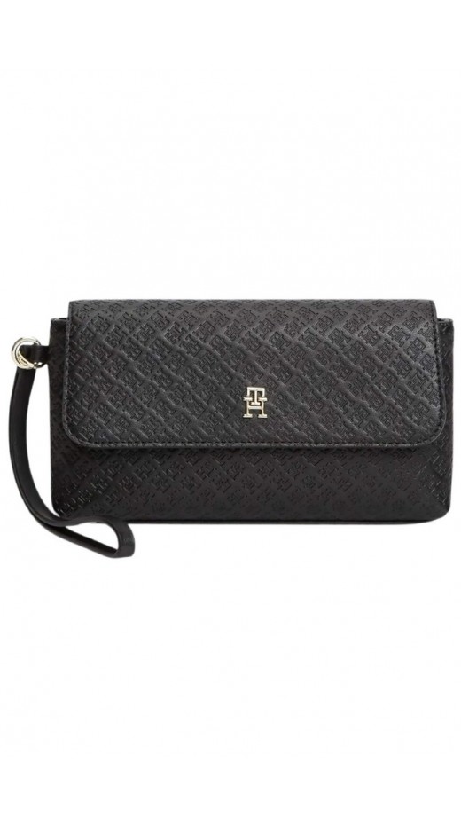 TOMMY HILFIGER ICON DAILY POUCH MONO ΤΣΑΝΤΑ ΓΥΝΑΙΚΕΙΑ BLACK
