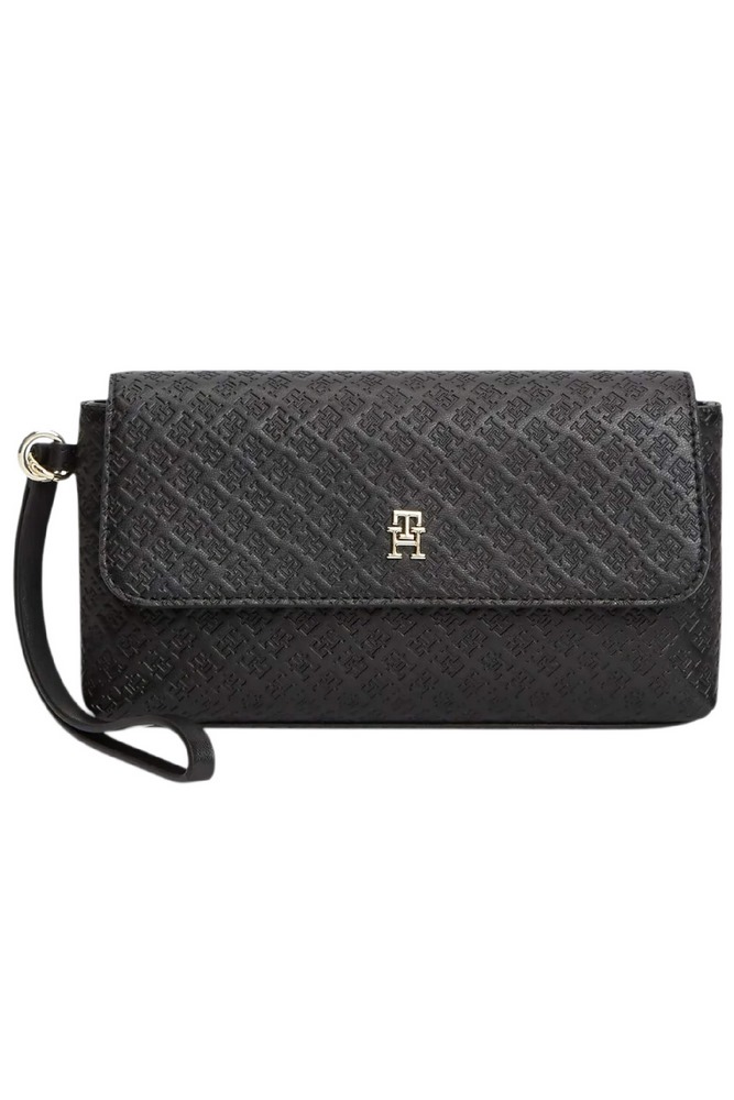 TOMMY HILFIGER ICON DAILY POUCH MONO ΤΣΑΝΤΑ ΓΥΝΑΙΚΕΙΑ BLACK