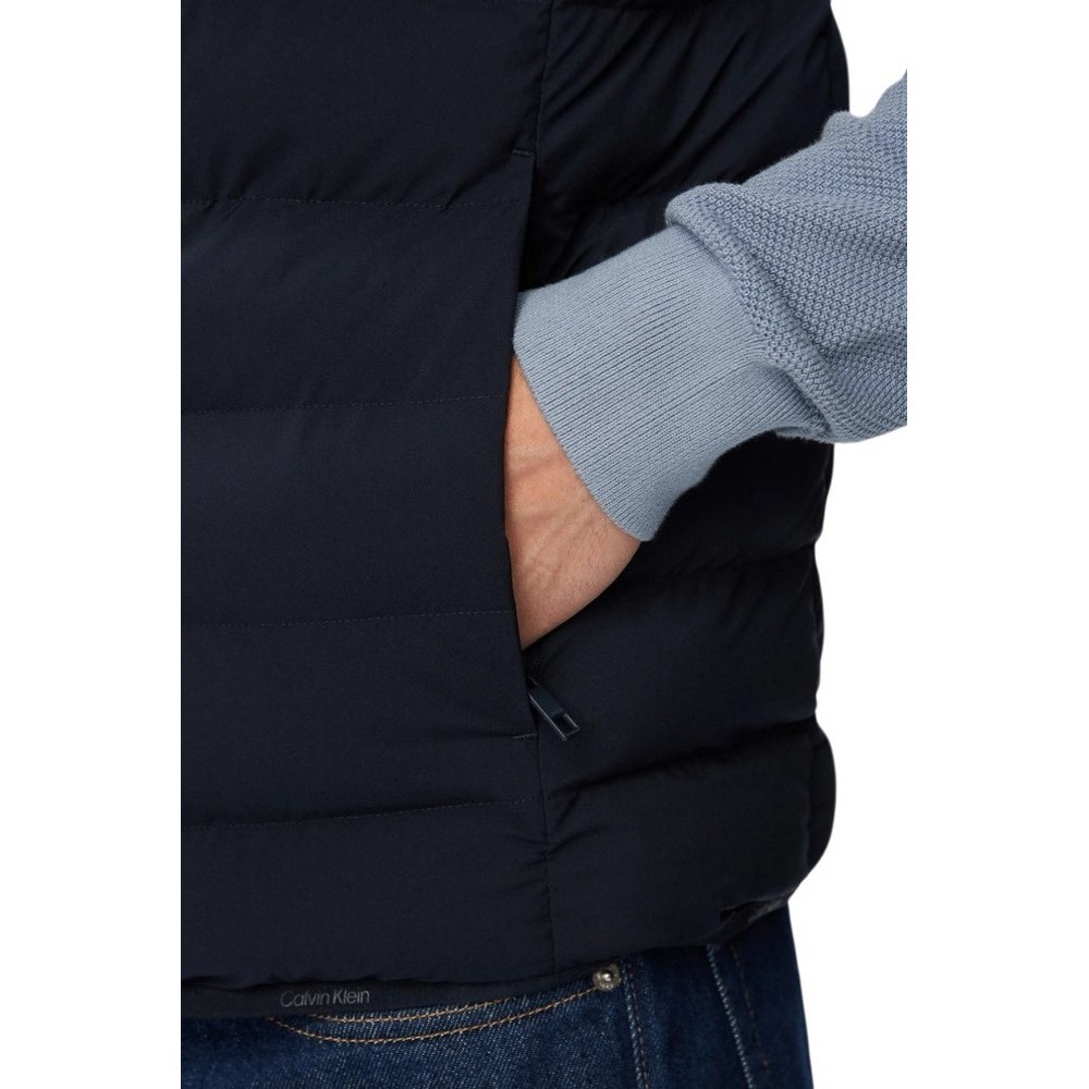 CALVIN KLEIN CLASSIC LTWT NYLON CHANNELED PUF ΑΜΑΝΙΚΟ ΜΠΟΥΦΑΝ ΑΝΔΡΙΚΟ NAVY