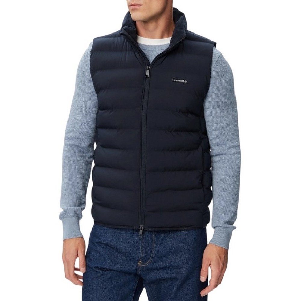 CALVIN KLEIN CLASSIC LTWT NYLON CHANNELED PUF ΑΜΑΝΙΚΟ ΜΠΟΥΦΑΝ ΑΝΔΡΙΚΟ NAVY