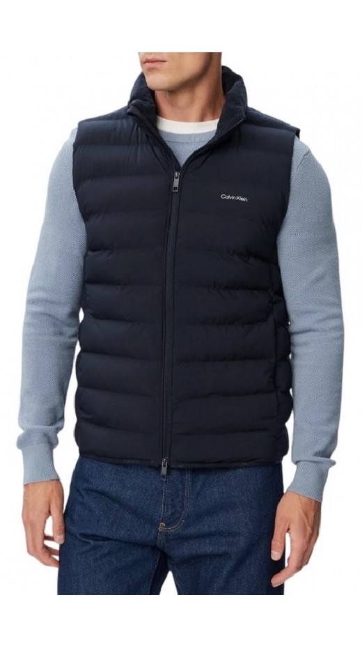 CALVIN KLEIN CLASSIC LTWT NYLON CHANNELED PUF ΑΜΑΝΙΚΟ ΜΠΟΥΦΑΝ ΑΝΔΡΙΚΟ NAVY