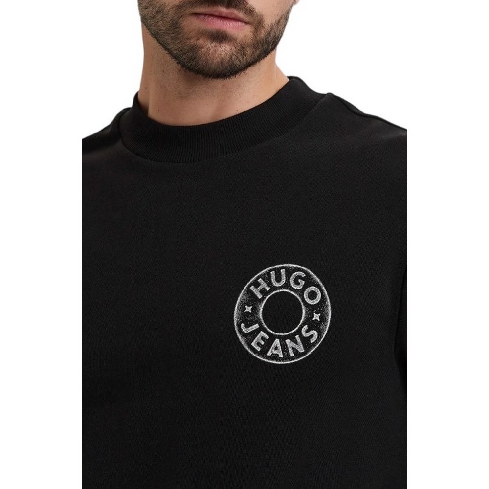 HUGO BOSS NEDOS JERSEY SWEATSHIRT ΜΠΛΟΥΖΑ ΦΟΥΤΕΡ ΑΝΔΡΙΚΗ BLACK
