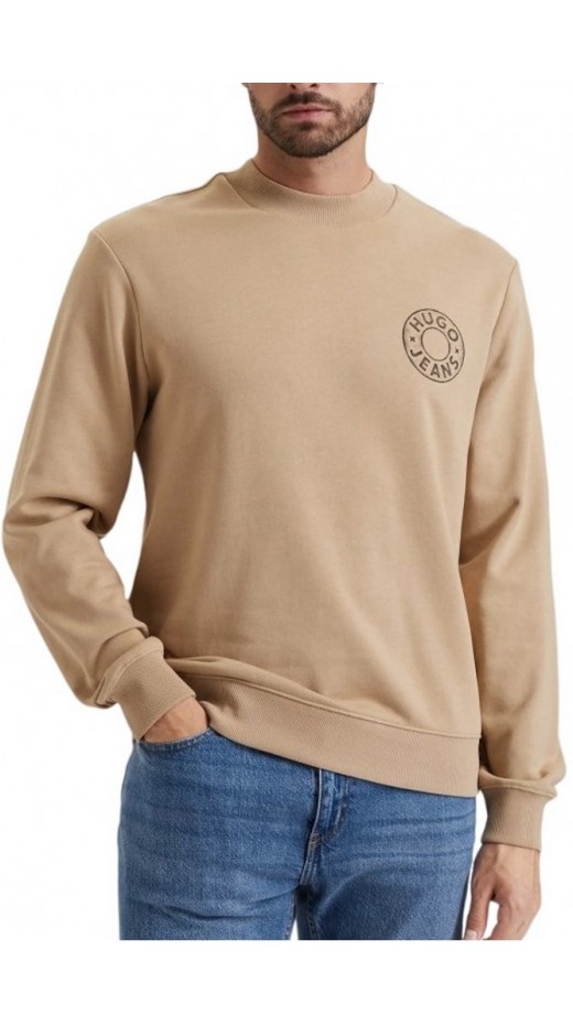 HUGO BOSS NEDOS JERSEY SWEATSHIRT ΜΠΛΟΥΖΑ ΦΟΥΤΕΡ ΑΝΔΡΙΚΗ BEIGE