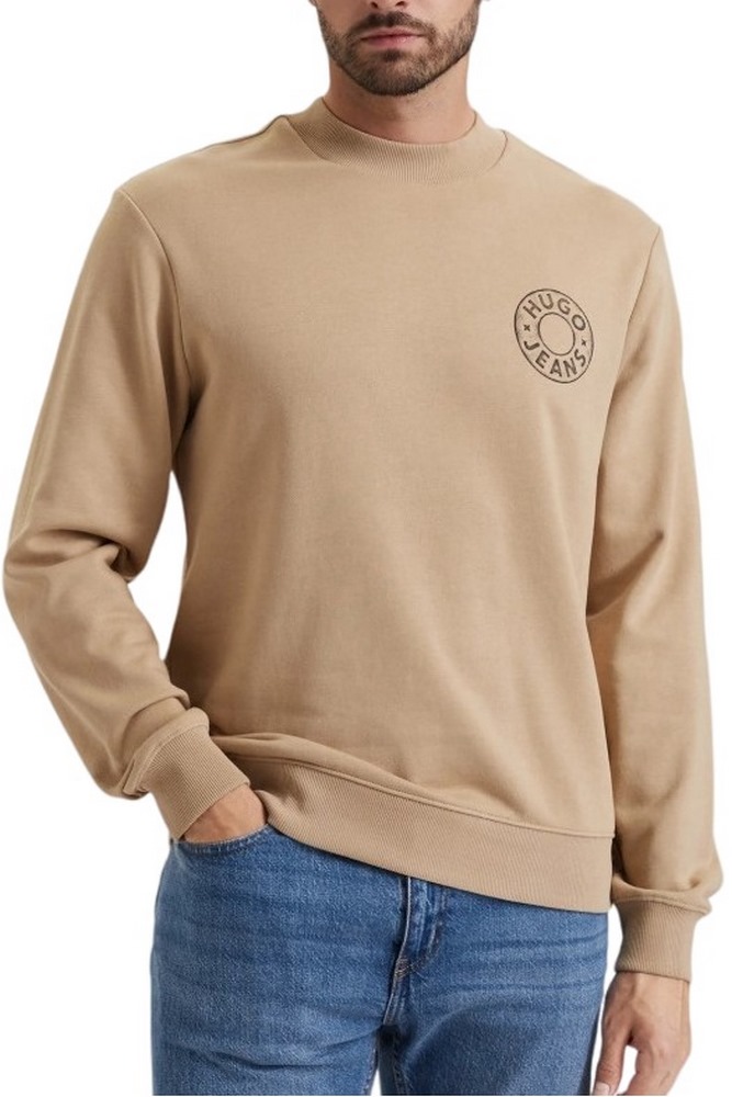 HUGO BOSS NEDOS JERSEY SWEATSHIRT ΜΠΛΟΥΖΑ ΦΟΥΤΕΡ ΑΝΔΡΙΚΗ BEIGE