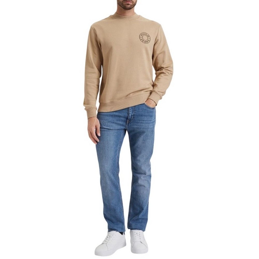 HUGO BOSS NEDOS JERSEY SWEATSHIRT ΜΠΛΟΥΖΑ ΦΟΥΤΕΡ ΑΝΔΡΙΚΗ BEIGE