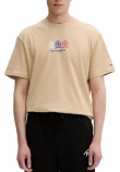 TOMMY JEANS RLX CREST REPEAT T-SHIRT ΜΠΛΟΥΖΑ ΑΝΔΡΙΚΗ BEIGE