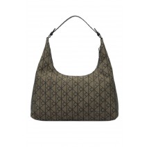 CALVIN KLEIN EMBLEM JACQUARD SHOULDER BAG ΤΣΑΝΤΑ ΓΥΝΑΙΚΕΙΑ BLACK/BROWN