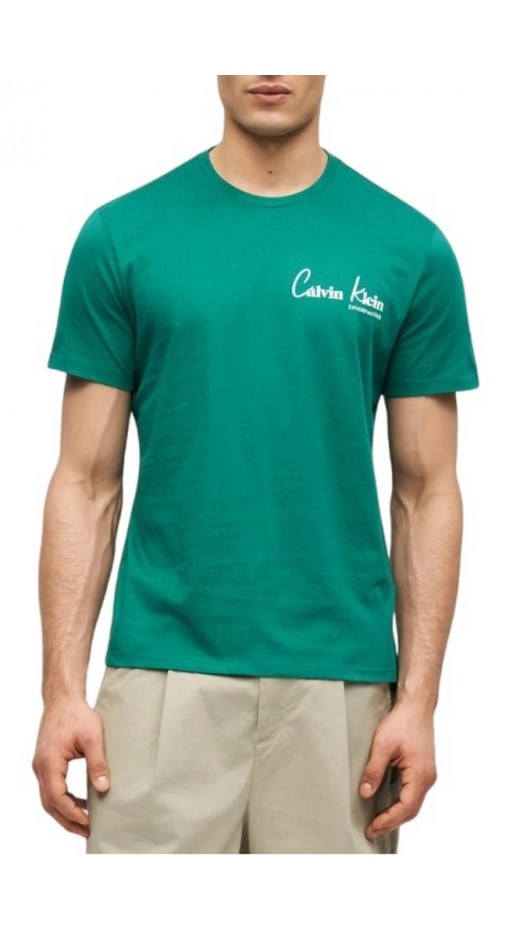 CALVIN KLEIN JEANS 30S EU WHOLESALE JEANS GRAPHICS T-SHIRT ΜΠΛΟΥΖΑ ΑΝΔΡΙΚΗ GREEN