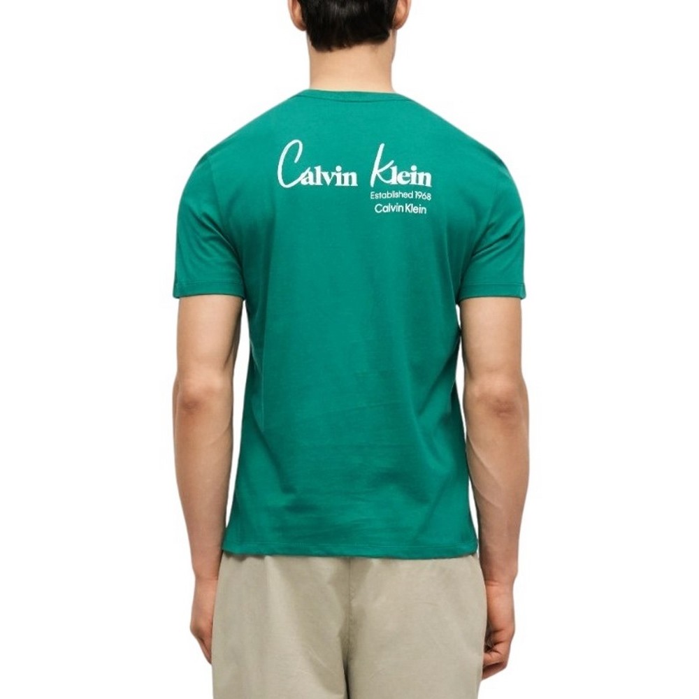 CALVIN KLEIN JEANS 30S EU WHOLESALE JEANS GRAPHICS T-SHIRT ΜΠΛΟΥΖΑ ΑΝΔΡΙΚΗ GREEN