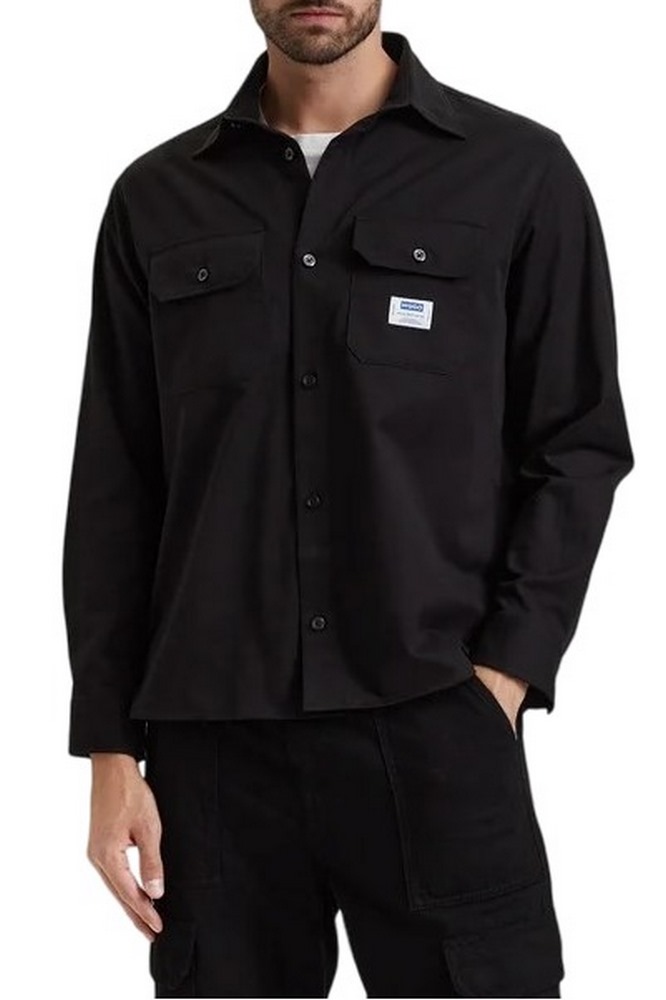 HUGO BOSS EKYNONE CASUAL SHIRT ΠΟΥΚΑΜΙΣΟ ΑΝΔΡΙΚΟ BLACK