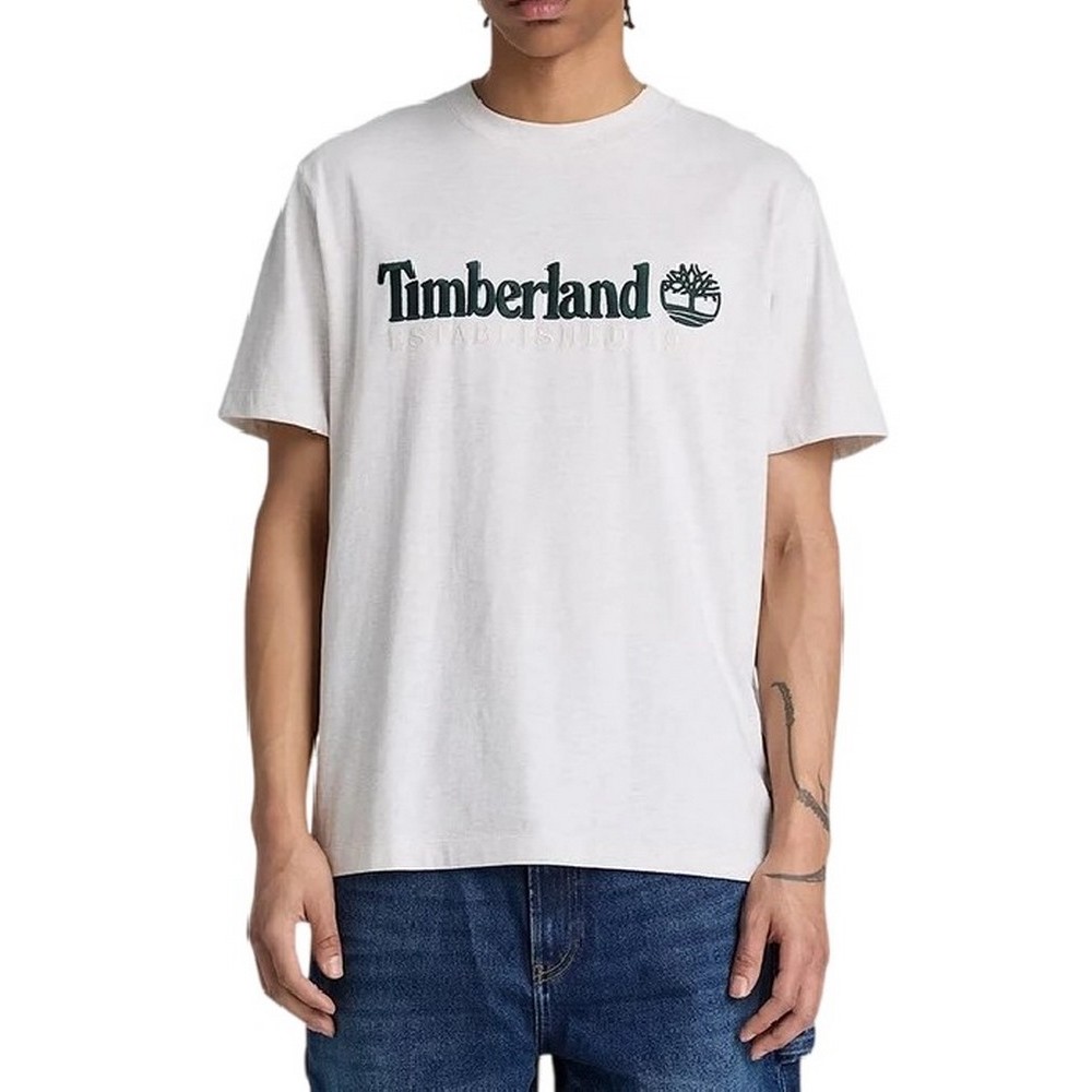 TIMBERLAND 1973 EMBROIDERED T-SHIRT ΜΠΛΟΥΖΑ ΑΝΔΡΙΚΗ ECRU