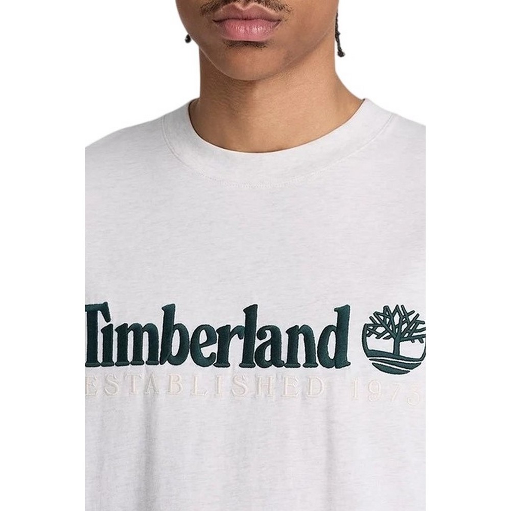 TIMBERLAND 1973 EMBROIDERED T-SHIRT ΜΠΛΟΥΖΑ ΑΝΔΡΙΚΗ ECRU