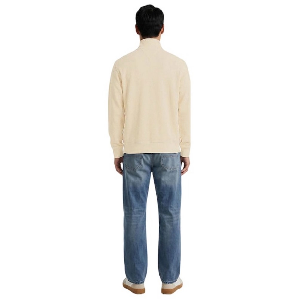 TOMMY JEANS RLX WASHED WAFFLE QZ EXT ΦΟΥΤΕΡ ΜΠΛΟΥΖΑ ΑΝΔΡΙΚΗ CREAMY WHITE