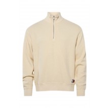 TOMMY JEANS RLX WASHED WAFFLE QZ EXT ΦΟΥΤΕΡ ΜΠΛΟΥΖΑ ΑΝΔΡΙΚΗ CREAMY WHITE