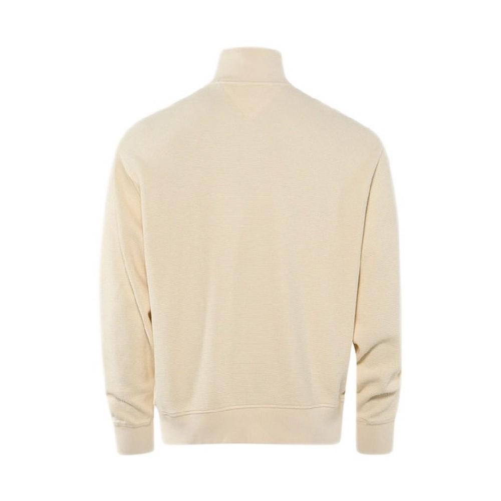 TOMMY JEANS RLX WASHED WAFFLE QZ EXT ΦΟΥΤΕΡ ΜΠΛΟΥΖΑ ΑΝΔΡΙΚΗ CREAMY WHITE
