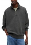 TOMMY JEANS RLX WASHED WAFFLE QZ EXT ΦΟΥΤΕΡ ΜΠΛΟΥΖΑ ΑΝΔΡΙΚΗ WASHED BLACK