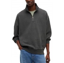 TOMMY JEANS RLX WASHED WAFFLE QZ EXT ΦΟΥΤΕΡ ΜΠΛΟΥΖΑ ΑΝΔΡΙΚΗ WASHED BLACK