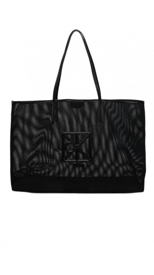 CALVIN KLEIN EMBLEM MESH XL TOTE ΤΣΑΝΤΑ ΓΥΝΑΙΚΕΙΑ BLACK