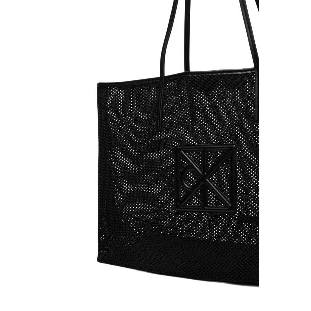 CALVIN KLEIN EMBLEM MESH XL TOTE ΤΣΑΝΤΑ ΓΥΝΑΙΚΕΙΑ BLACK