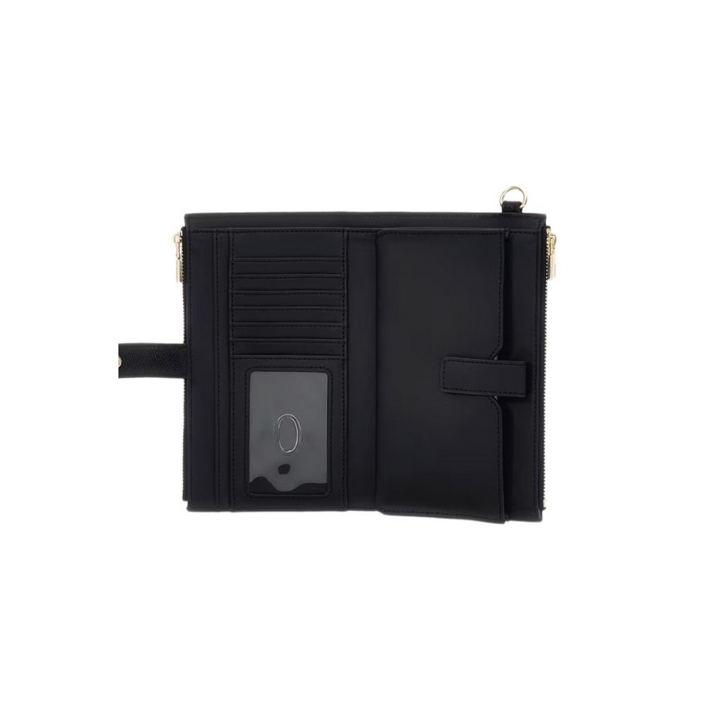 GUESS AMORETTE SLG DBL ZIP ORGANIZER ΠΟΡΤΟΦΟΛΙ ΓΥΝΑΙΚΕΙΟ BLACK