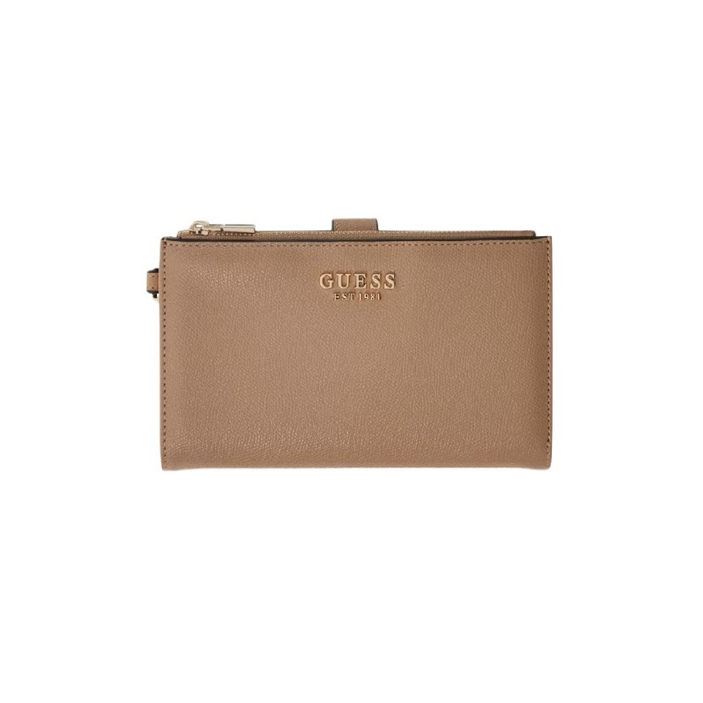 GUESS AMORETTE SLG DBL ZIP ORGANIZER ΠΟΡΤΟΦΟΛΙ ΓΥΝΑΙΚΕΙΟ BEIGE