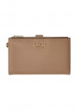 GUESS AMORETTE SLG DBL ZIP ORGANIZER ΠΟΡΤΟΦΟΛΙ ΓΥΝΑΙΚΕΙΟ BEIGE