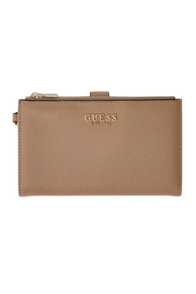 GUESS AMORETTE SLG DBL ZIP ORGANIZER ΠΟΡΤΟΦΟΛΙ ΓΥΝΑΙΚΕΙΟ BEIGE