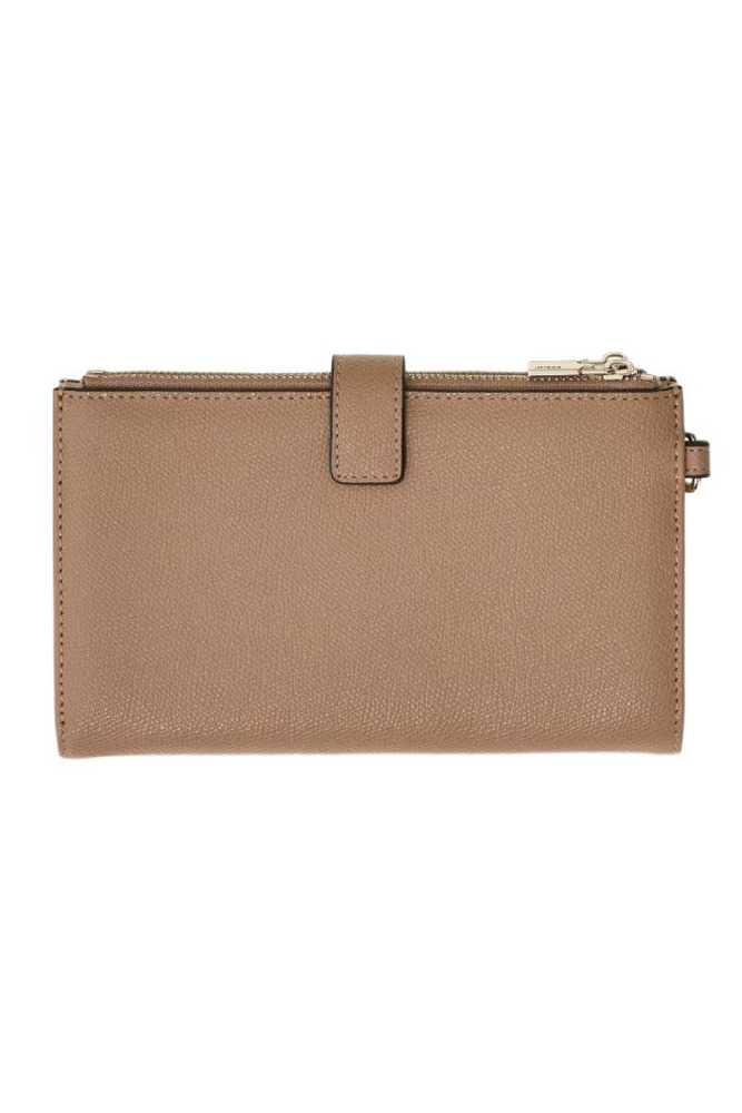 GUESS AMORETTE SLG DBL ZIP ORGANIZER ΠΟΡΤΟΦΟΛΙ ΓΥΝΑΙΚΕΙΟ BEIGE