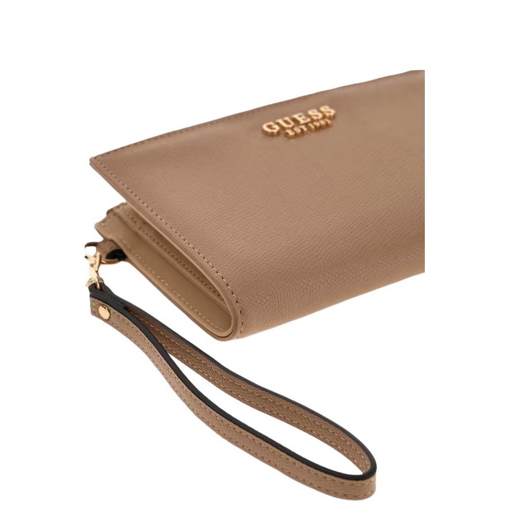 GUESS AMORETTE SLG DBL ZIP ORGANIZER ΠΟΡΤΟΦΟΛΙ ΓΥΝΑΙΚΕΙΟ BEIGE