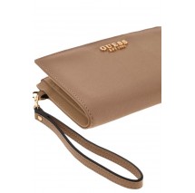 GUESS AMORETTE SLG DBL ZIP ORGANIZER ΠΟΡΤΟΦΟΛΙ ΓΥΝΑΙΚΕΙΟ BEIGE