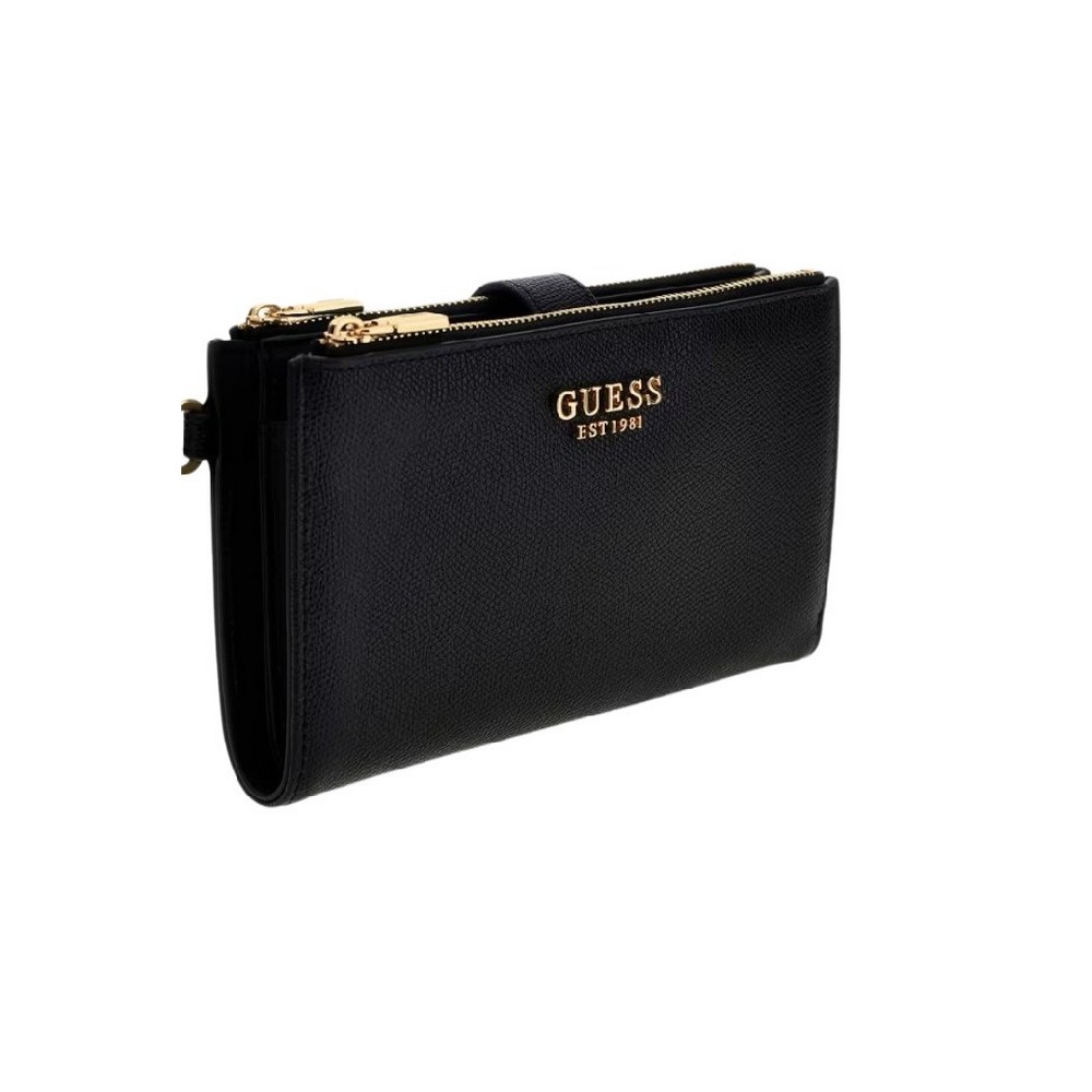 GUESS AMORETTE SLG DBL ZIP ORGANIZER ΠΟΡΤΟΦΟΛΙ ΓΥΝΑΙΚΕΙΟ BLACK