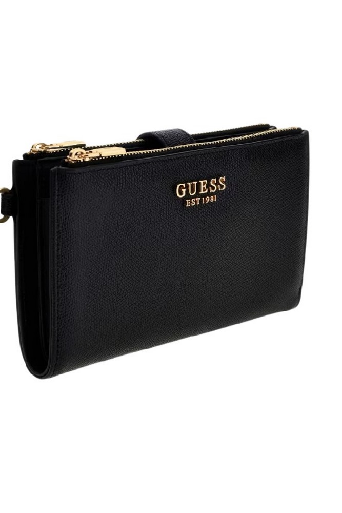 GUESS AMORETTE SLG DBL ZIP ORGANIZER ΠΟΡΤΟΦΟΛΙ ΓΥΝΑΙΚΕΙΟ BLACK