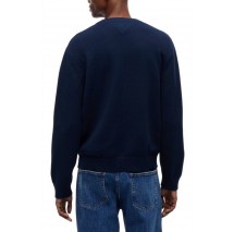 TOMMY JEANS REG FLAG SWEATER CNCK ΠΛΕΚΤΗ ΜΠΛΟΥΖΑ ΑΝΔΡΙΚΗ NAVY