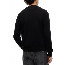 TOMMY JEANS REG FLAG SWEATER CNCK ΠΛΕΚΤΗ ΜΠΛΟΥΖΑ ΑΝΔΡΙΚΗ BLACK