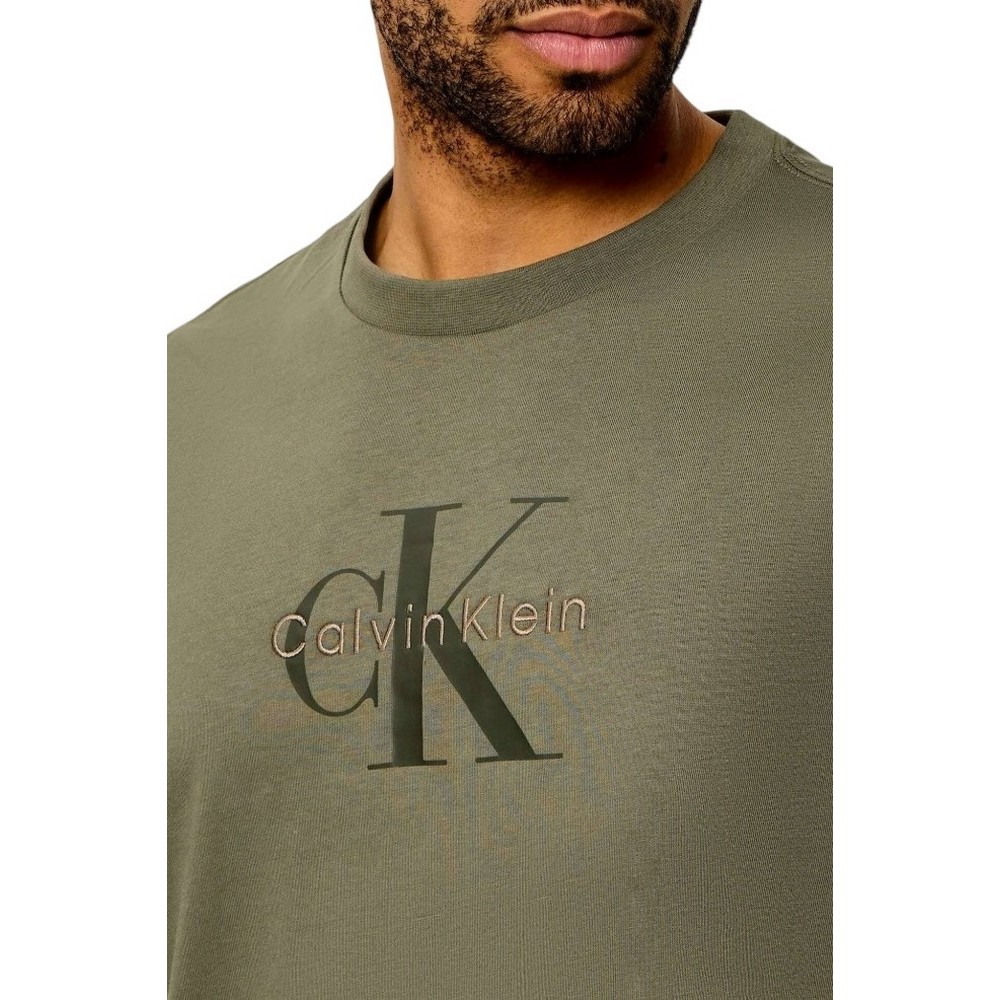 CALVIN KLEIN JEANS HERO MONOLOGO T-SHIRT ΜΠΛΟΥΖΑ ΑΝΔΡΙΚΗ OLIVE
