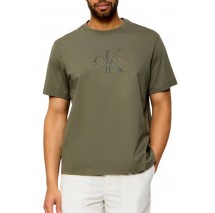 CALVIN KLEIN JEANS HERO MONOLOGO T-SHIRT ΜΠΛΟΥΖΑ ΑΝΔΡΙΚΗ OLIVE
