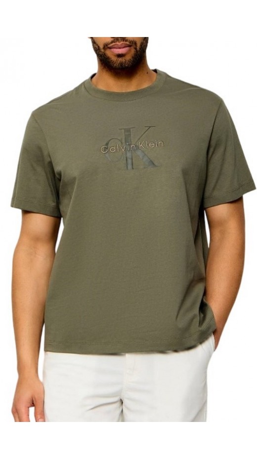CALVIN KLEIN JEANS HERO MONOLOGO T-SHIRT ΜΠΛΟΥΖΑ ΑΝΔΡΙΚΗ OLIVE